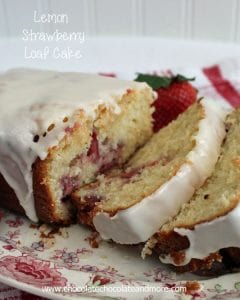 Lemon Strawberry Loaf Cake-tangy and sweet combine to create a delightfully refreshing cake!