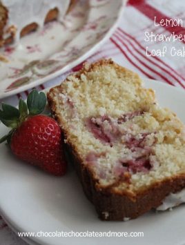 Lemon Strawberry Loaf Cake-tangy and sweet combine to create a delightfully refreshing cake!