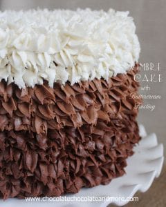 Vanilla and Chocolate layers come together in this Hombre Cake with Buttercream Frosting inspired by Surprise Inside Cakes