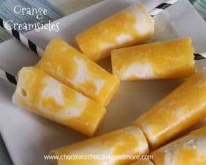 Orange Creamsicles-Orange juice and Ice Cream-perfect for cooling off on a hot day!