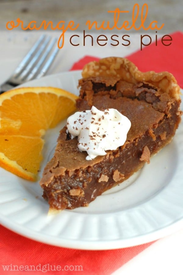 Orange Nutella Chess Pie