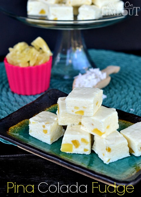 50 Pastel Desserts for Spring: Pina Colada Fudge