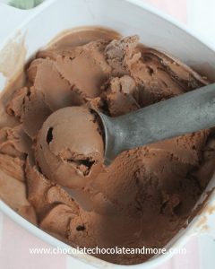 Rich Chocolate Ice Cream made with a custard base make this so smooth and creamy