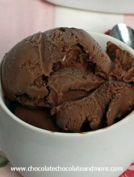 Rich Chocolate Ice Cream made with a custard base make this so smooth and creamy