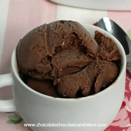 Rich Chocolate Ice Cream made with a custard base make this so smooth and creamy
