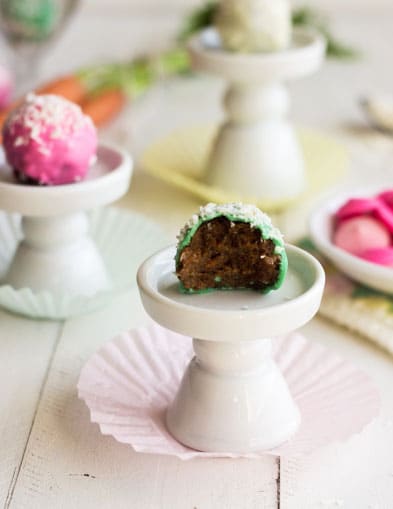 50 Pastel Desserts for Spring: Skinny Carrot Cake Truffles