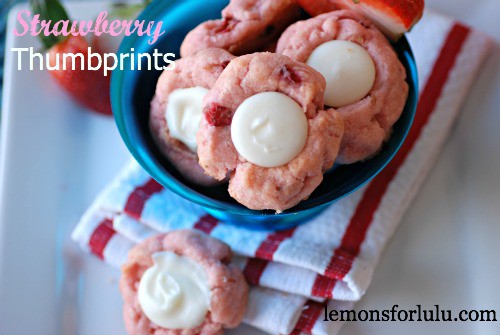 50 Pastel Desserts for Spring: Strawberry Thumbprints