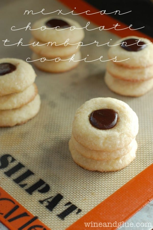 Mexican Chocolate Thumbprint Cookies-50 Cookie Recipes to Fill Your Cookie Jar | www.chocolatechocolateandmore.com