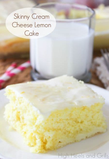 skinny cream cheese lemon cake