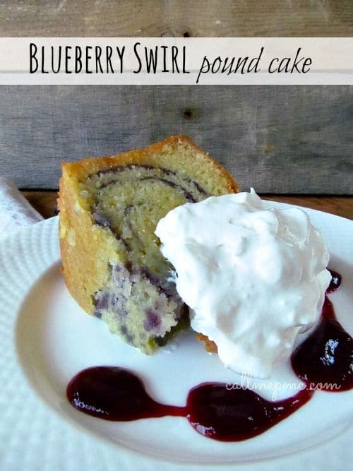 50 Easy to Make Breakfast Recipes: Blueberry Swirl Pound Cake