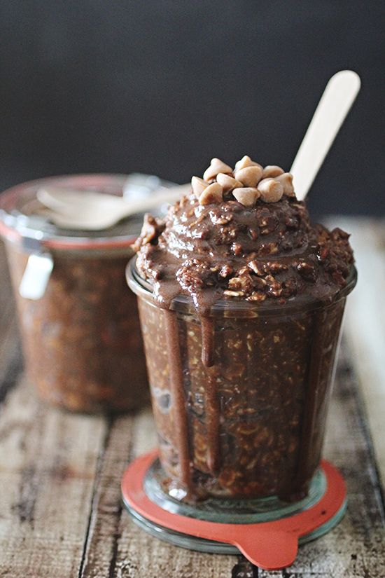50 Easy to Make Breakfast Recipes: Brownie Batter Overnight Protein Oatmeal