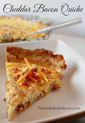 50 Easy to Make Breakfast Recipes: Cheddar Bacon Quiche