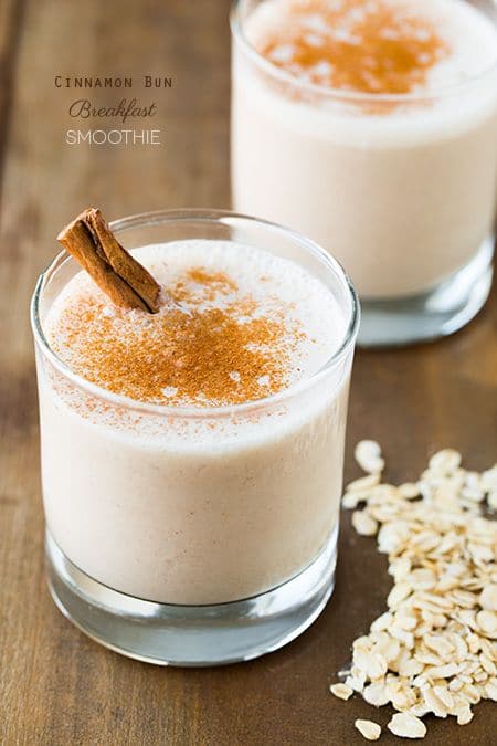 50 Easy to Make Breakfast Recipes: Cinnamon Bun Breakfast Smoothie