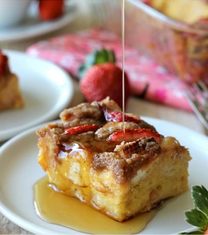 50 Easy to Make Breakfast Recipes: Strawberry Eggnog Baked French Toast
