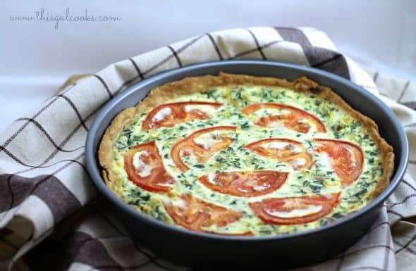 50 Easy to Make Breakfast Recipes: Tomato Bacon & Spinach Quiche