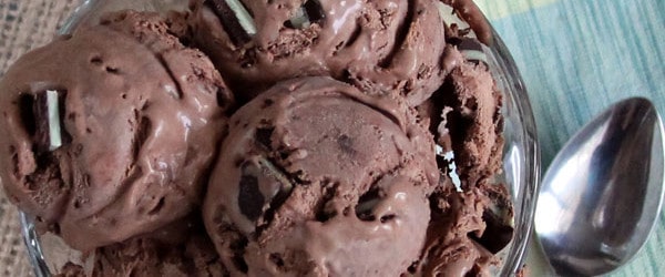 Andes Chocolate Mint Ice Cream-created using Andes Mints and no machine needed!