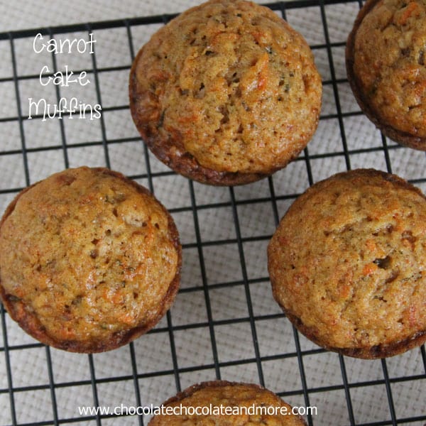 Carrot Cake Muffins-the great flavor of Carrot Cake in a muffin!