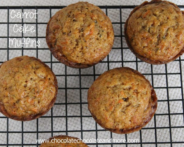 Carrot Cake Muffins-the great flavor of Carrot Cake in a muffin!