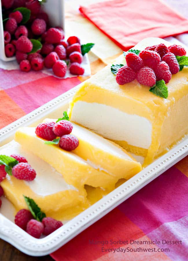 50 No Bake Treats: Mango Sorbet Dreamsicle Dessert