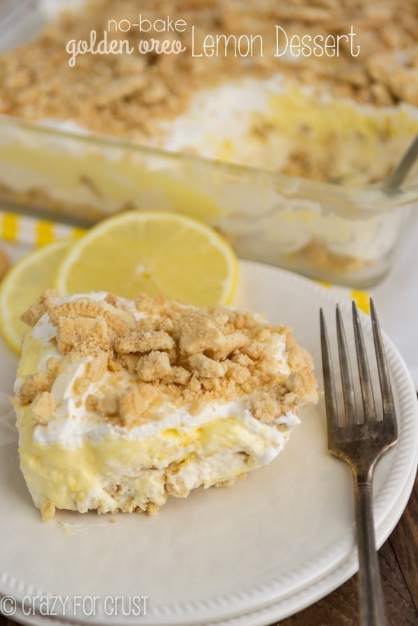 50 No Bake Treats: No-Bake Golden Oreo Lemon Dessert
