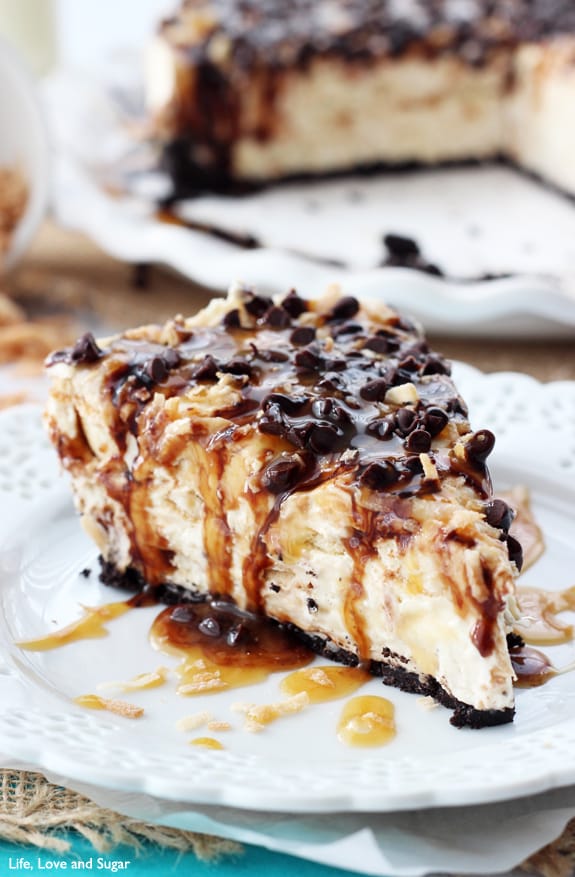 50 No Bake Treats: No Bake Samoa Cheesecake