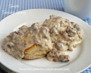Simple Sausage Gravy and Biscuits-a Southern Favorite!