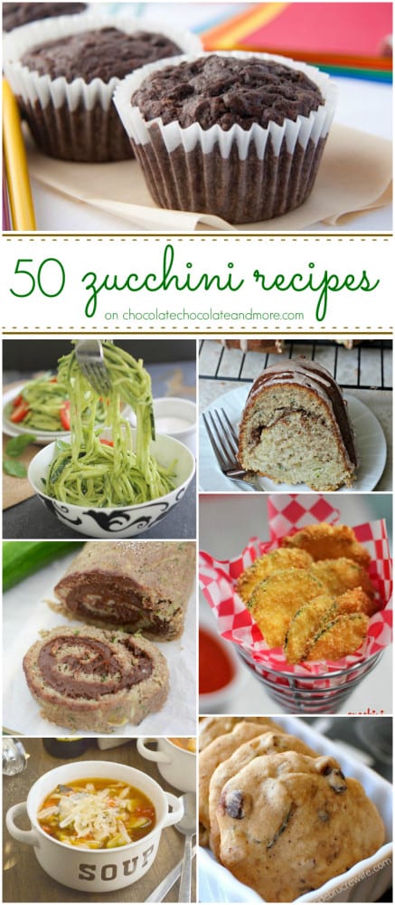 50 Zucchini Recipes| Fifty great ways to use all those zucchinis from the garden