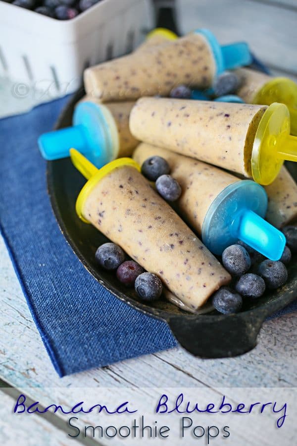 50 Popsicles: Banana Blueberry Smoothie Pops