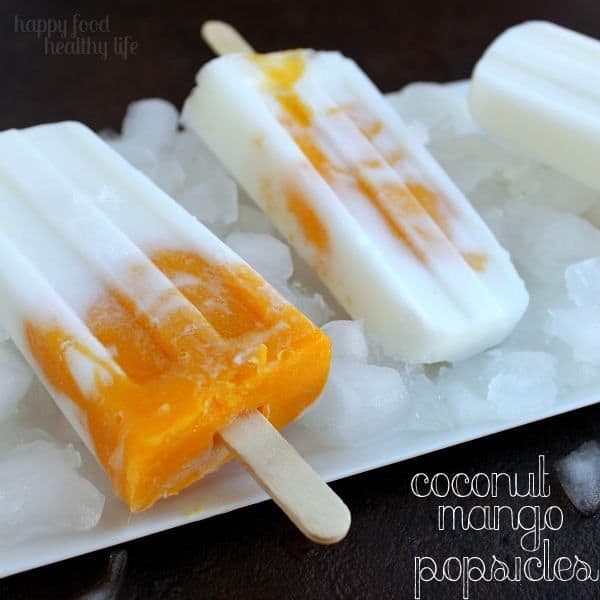 50 Popsicles: Coconut Mango Popsicles (boozy or not)