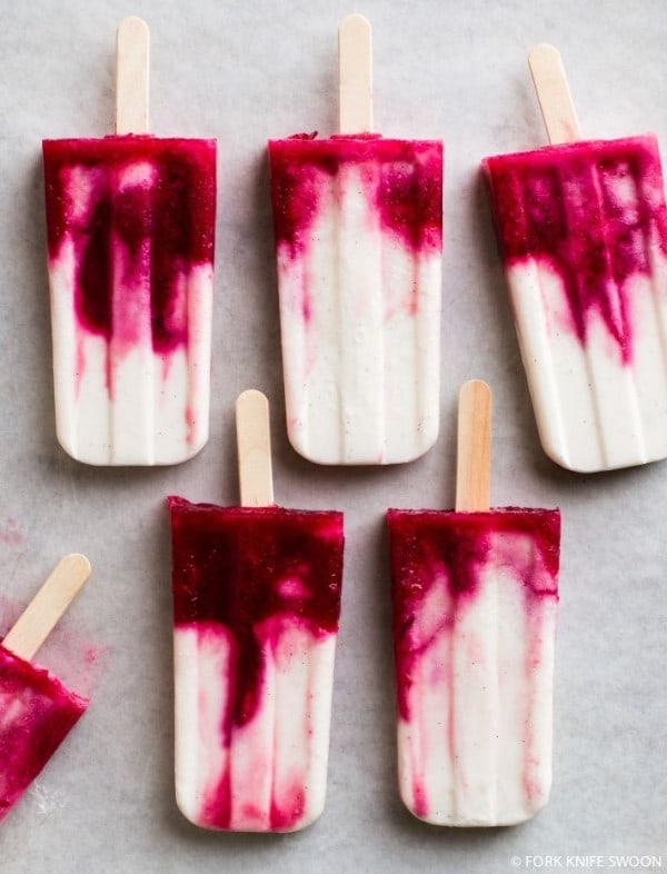 50 Popsicles: Creamy Coconut and Blood Orange Popsicles