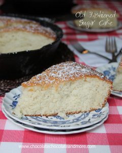 Old Fashioned Sugar Cake-no icing needed for this light and flavorful cake!