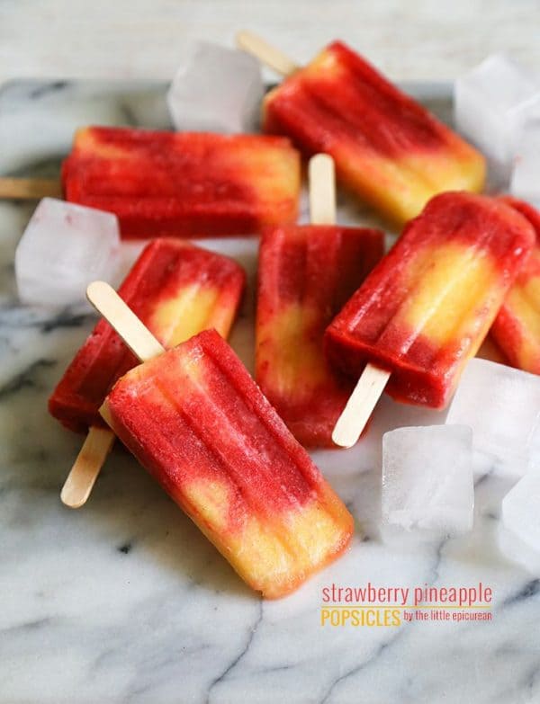 50 Popsicles: Strawberry Pineapple Popsicles