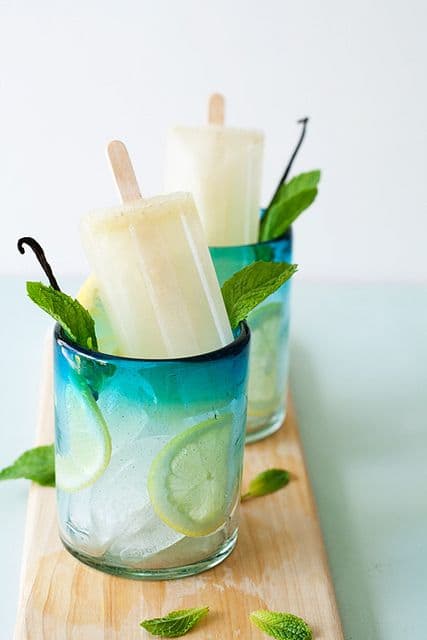 50 Popsicles: Vanilla-Mint Lemonade Ice Pops