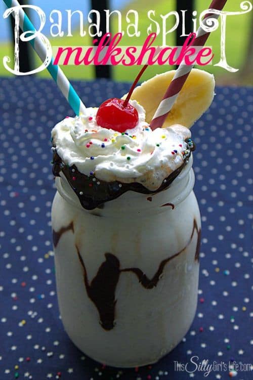 100 Frozen Drinks: Banana Split Milkshake