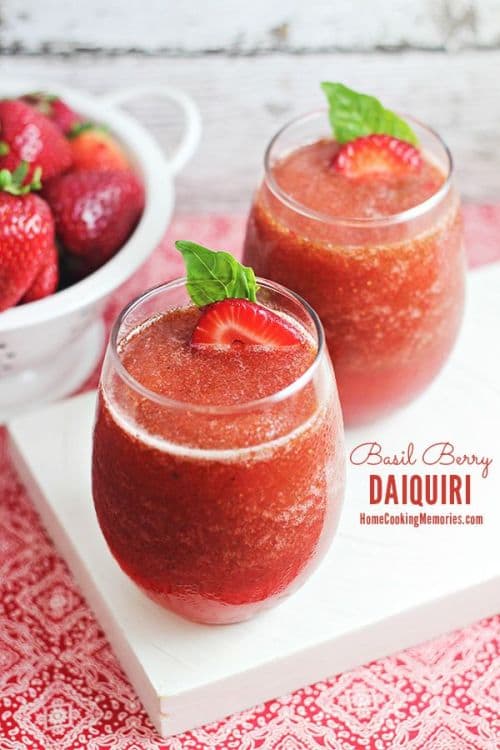 100 Frozen Drinks: Basil Berry Daiquiri
