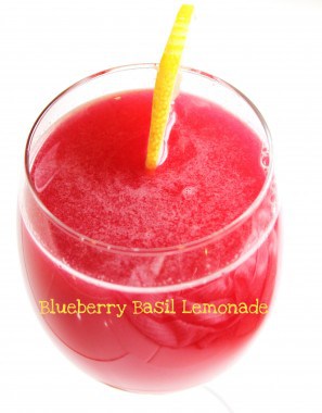 100 Frozen Drinks: Blueberry Basil Lemonade