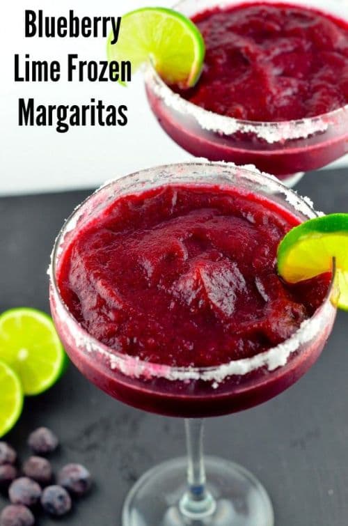 100 Frozen Drinks: Blueberry Lime Frozen Margaritas