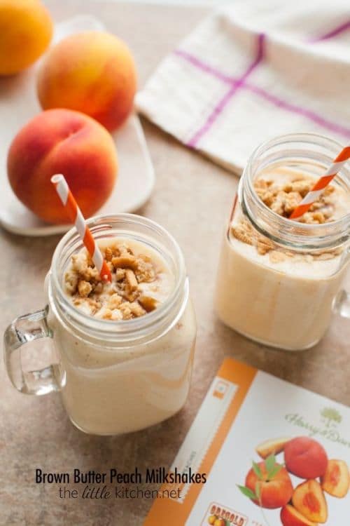 100 Frozen Drinks: Brown Butter Peach Milkshakes