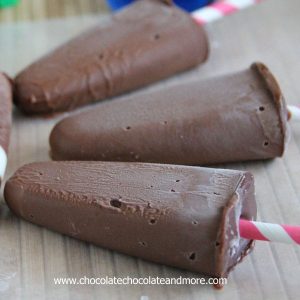 Chocolate Yogurt Popsicles-rich Chocolate combines with low fat yogurt for a cool treat!