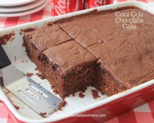 Coca Cola Chocolate Cake-made with Coca Cola, buttermilk and mini marshmallows. Serve it warm for a truly decadent treat!