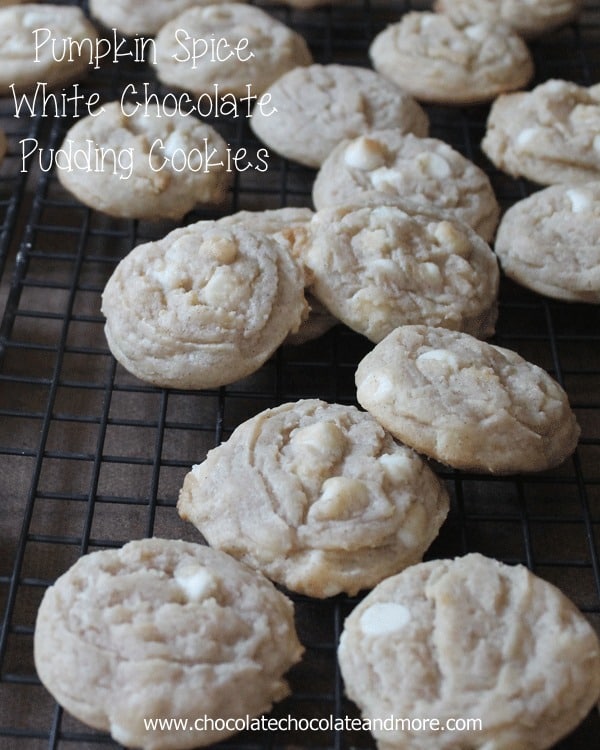 Pumpkin Spice White Chocolate Pudding Cookies