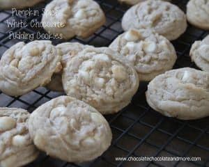 Pumpkin Spice White Chocolate Pudding Cookies