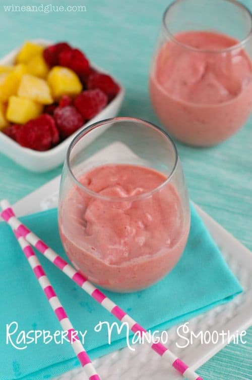 100 Frozen Drinks: Raspberry Mango Smoothie