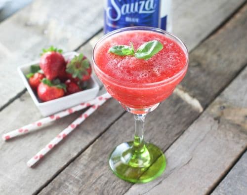 100 Frozen Drinks: Strawberry Basil Margarita
