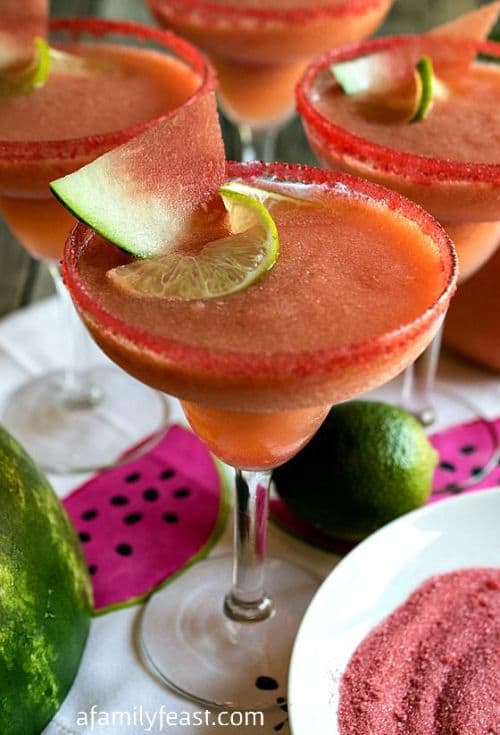 100 Frozen Drinks: Watermelon and Pink Grapefruit Frozen Margaritas