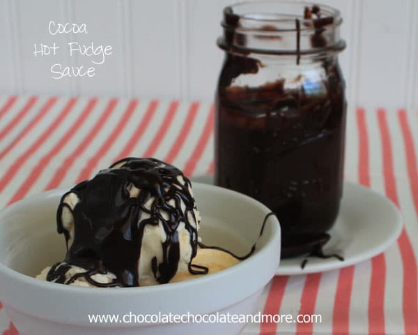 Cocoa Hot Fudge Sauce-just simple ingredients make this family favorite topping.