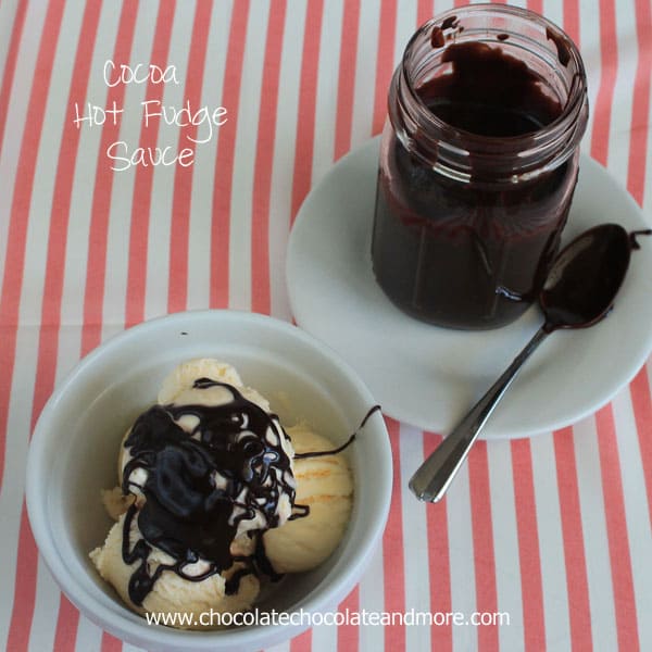 Cocoa Hot Fudge Sauce-just simple ingredients make this family favorite topping.