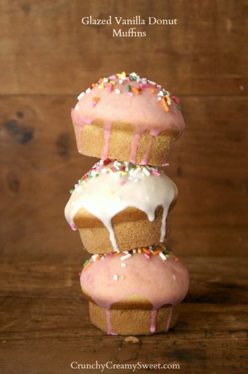 50 Very Vanilla Recipes: Glazed Vanilla Donut Muffins
