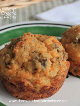 Sausage Cheese Muffins-perfect for a quick, on the go, breakfast!