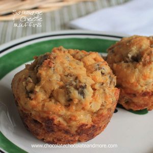 Sausage Cheese Muffins-perfect for a quick, on the go, breakfast!